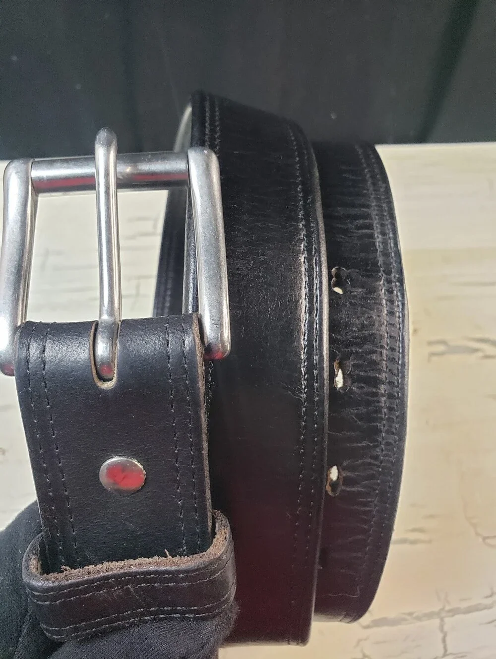 Hank's Belts 'The Montana Bison' Double Layer Function Wear/ All Wear  Belt - 46
